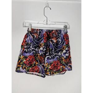 Topman Swim Shorts Mens XS Multicolor Tiger Floral Tropical Elastic Lined Trunks